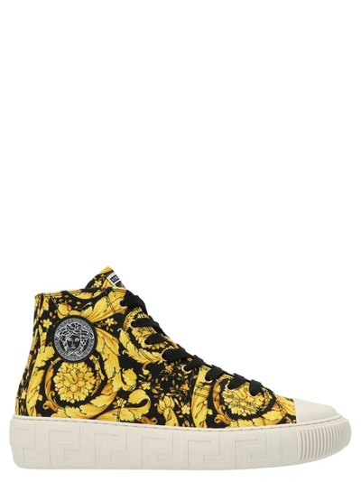 Versace Greca Barocco Print High In Black