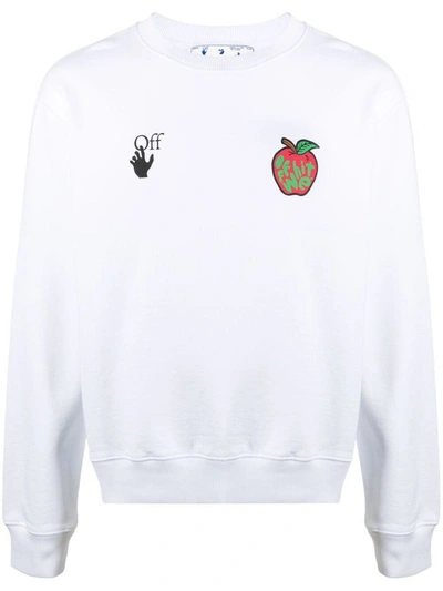 Off-white Apple-motif Sweatshirt In White