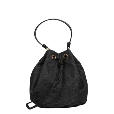 Borbonese Womens Black Polyester Shoulder Bag