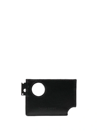 Off-white Black Leather Card Holder