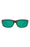 Costa Del Mar 61mm Polarized Wraparound Sunglasses In Tortoise