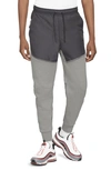 Nike Sportswear Tech Fleece Joggers In Grey Heather/ Smoke/ Black