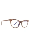 Diff Jade 51mm Blue Light Blocking Optical Glasses In Sea Snake/ Clear