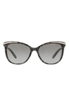 Ralph Lauren 54mm Gradient Cat Eye Sunglasses In Black Marble