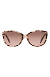 Ralph Lauren 57mm Cat Eye Sunglasses In Cafe Rose