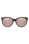 Costa Del Mar Victoria 56mm Polarized Cat Eye Sunglasses In Crystal Grey