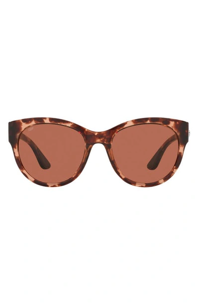 Costa Del Mar Coasta Del Mar Maya 55mm Polarized Cat Eye Sunglasses In Pink Tortoise