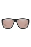Costa Del Mar 62mm Square Sunglasses In Black Silver