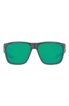 Costa Del Mar 62mm Square Sunglasses In Grey Green