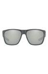 Costa Del Mar 62mm Square Sunglasses In Grey Silver Mirror