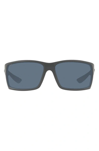 Costa Del Mar 64mm Polarized Rectangle Sunglasses In Lite Grey