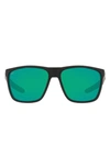 Costa Del Mar 62mm Square Sunglasses In Matte Black