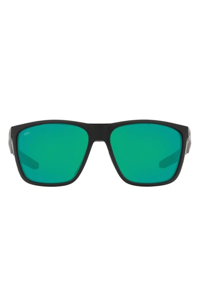 Costa Del Mar 62mm Square Sunglasses In Black Green