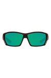 Costa Del Mar 62mm Polarized Wraparound Sunglasses In Tort