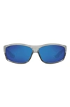 Costa Del Mar 65mm Polarized Sunglasses In Matte Silver