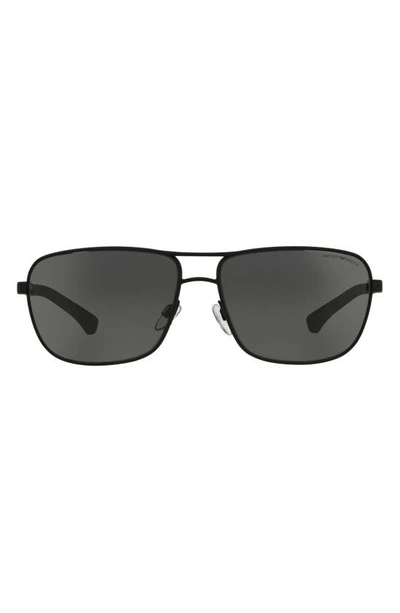 Emporio Armani 54mm Square Sunglasses In Matte Black