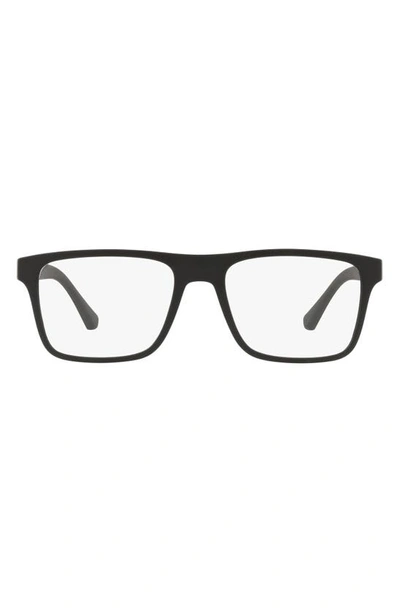 Emporio Armani Rectangular Optical Glasses In Matte Dark Blue