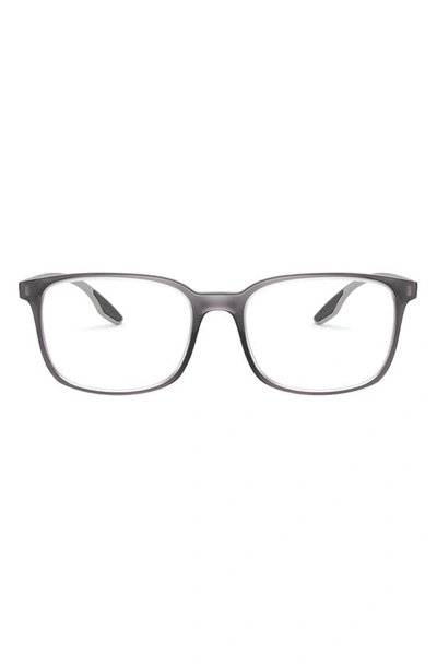 Prada Pillow 55mm Optical Glasses In Grey