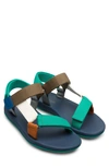 Camper Match Touch-strap Sandals In Green