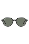 Ray Ban Unisex Thalia 51mm Polarized Geometric Sunglasses In Black