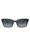 Ray Ban 55mm Wayfarer Sunglasses In Top Black