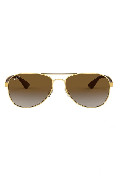 Ray Ban Unisex 58mm Gradient Aviator Sunglasses In Gold