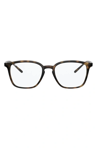 Ray Ban Unisex 52mm Square Optical Glasses In Havana