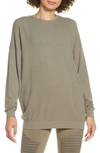 Alo Yoga Soho Pullover In Olive Branch Heather