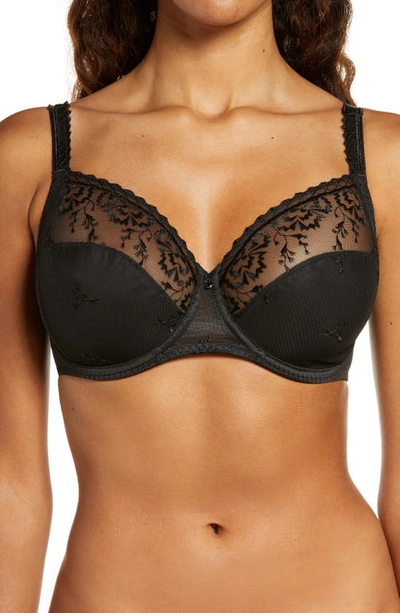 Chantelle Lingerie Every Curve Full Coverage Underwire Bra In Black