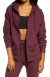 Zella Cara Full Zip Hoodie In Purple Claret