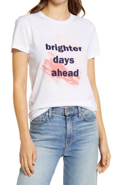 Halogenr Brighter Days Ahead Graphic Tee In White