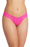Hanky Panky Eros Low Rise Lace Thong In Passionate Pink