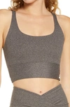 Year Of Ours 2.0 Ribbed Sports Bra In Heather Grey