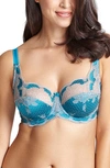 Panache 'clara' Underwire Full Cup Bra In Peacock Blue