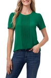 Cece Pleat Front Top In Green