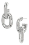Rabanne Xl Link Hoop Earrings In Silver