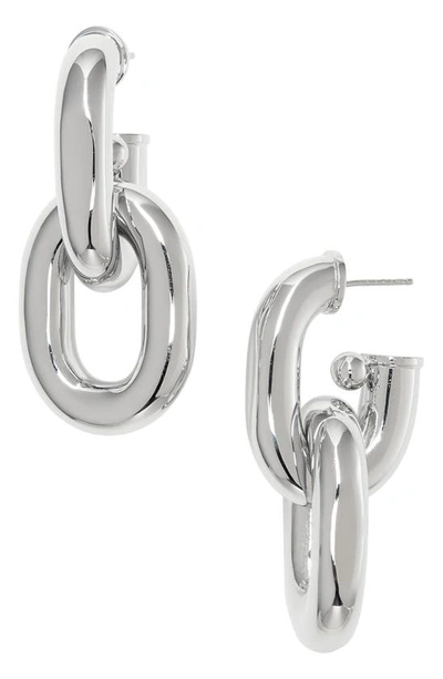 Rabanne Xl Link Hoop Earrings In Silver