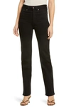 Jeanerica Eiffel Stretch High-rise Organic Cotton Straight-leg Jeans In Black