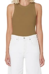 Citizens Of Humanity Isabel Rib Racerback Tank In Brulee Med Light Brown