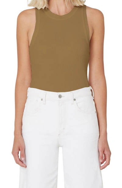 Citizen Of Humanity Isabel Rib Racerback Tank In Brulee Med Light Brown