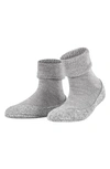 Falke Cosy Stretch Wool Slipper Socks In Light Grey Mel
