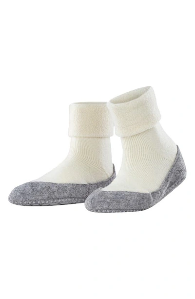 Falke Cosy Stretch Wool Slipper Socks In Off White
