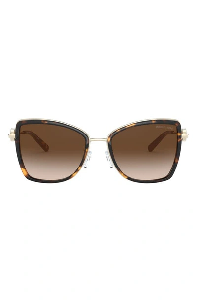 Michael Kors 55mm Gradient Butterfly Sunglasses In Brown