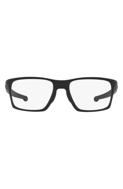 Oakley Litebeam 55mm Square Optical Glasses In 802602 Satin Grey Smoke Demo Lens