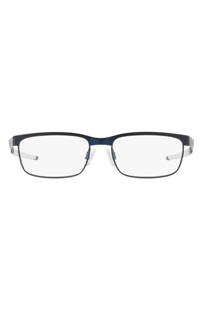 Oakley Kids' Steel Plate™ Xs 48mm Rectangular Optical Glasses In Black