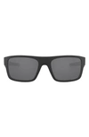 Oakley Prizm™ Drop Point™ 61mm Polarized Rectangle Sunglasses In Black