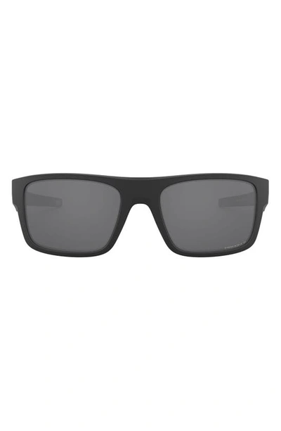 Oakley Prizm™ Drop Point™ 61mm Polarized Rectangle Sunglasses In Black
