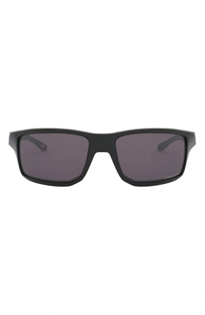 Oakley Gibston 61mm Wrap Sunglasses In Black