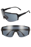 Smith Flywheel 160mm Chromapop(tm) Shield Sunglasses In Matte Deep Ink/ Blue