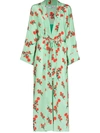BERNADETTE FLORAL-PRINT SILK ROBE